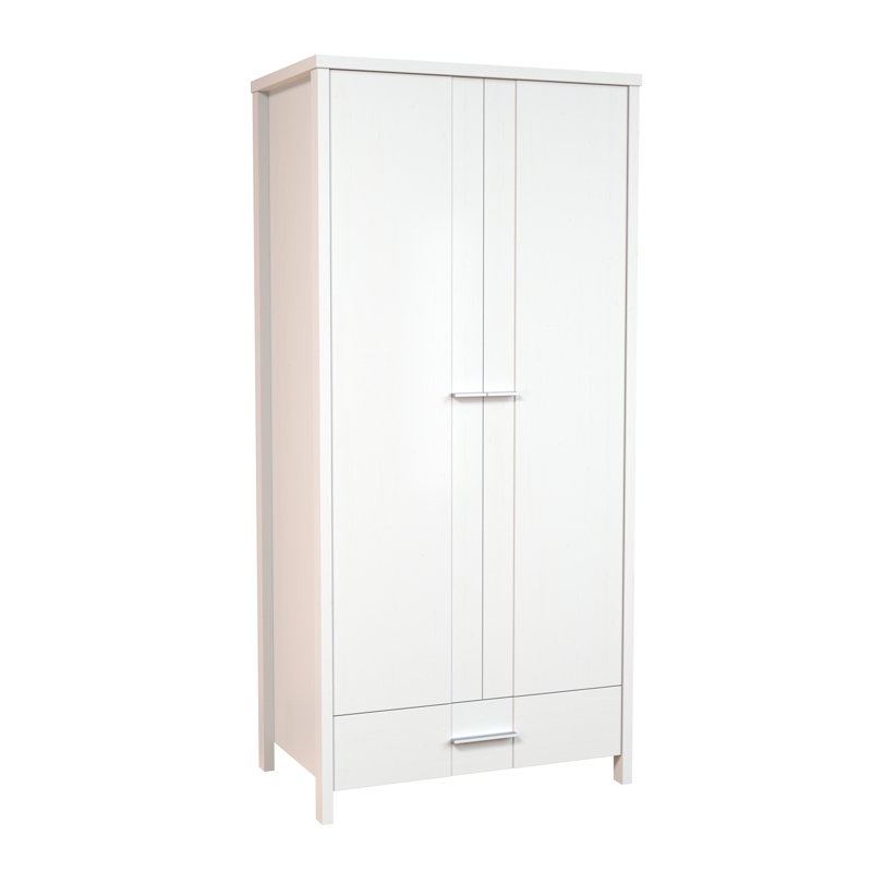 Chuy 2 Door Manufactured Wood Wardrobe, White
