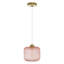 Jacobson 1-Light Ribbed Glass Pendant-458459417