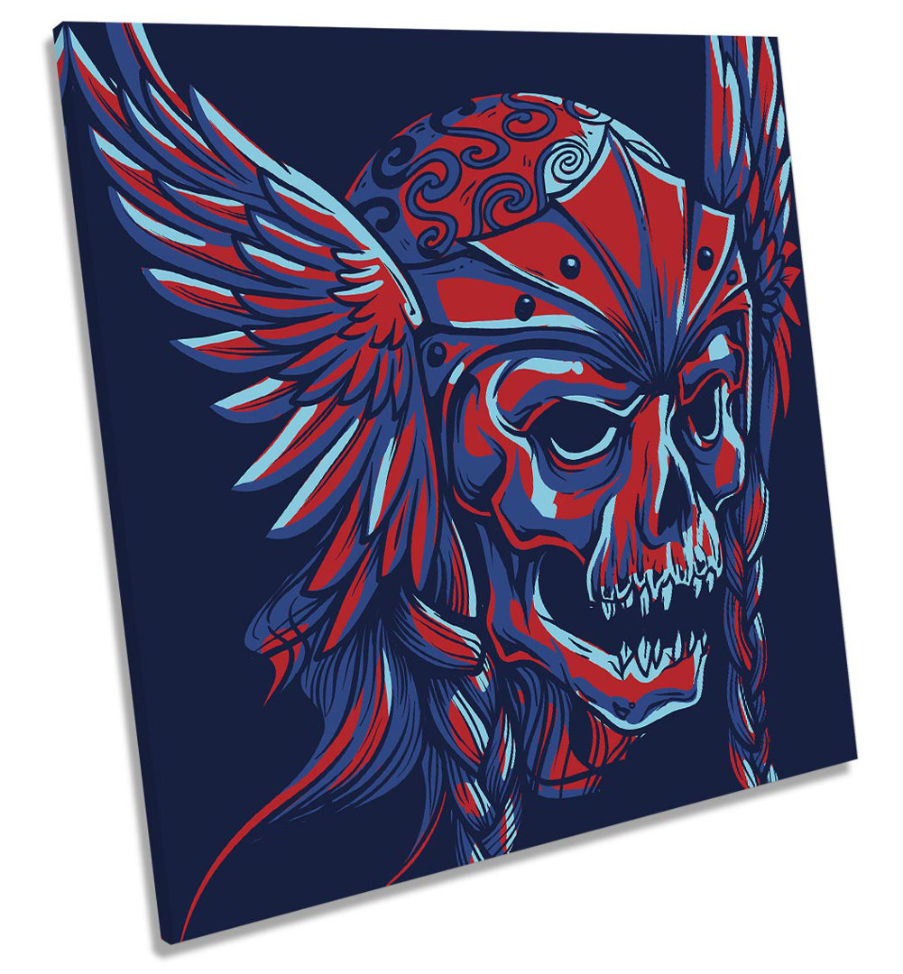 Skull Viking Warrior Wings - Wrapped Canvas Art Prints