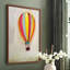 «Lucky Hot Air Balloon», reproduction encadrée - bois massif-1858951470-1858951474