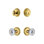 Grandeur Newport Rosette Entry Set with Fontainebleau Crystal Knob in Timeless Bronze