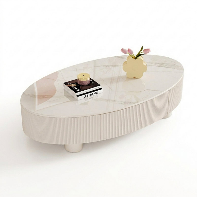 Table basse Modern, Blanc / neige