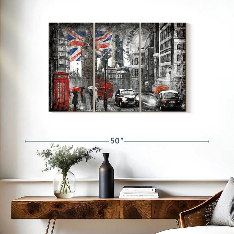 Rorry Rainy London Pop, 24" H x 38" W