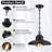 1-Light  12" Farmhouse Outdoor Pendant Light with Seeded Glass Shade, Water-Resistant