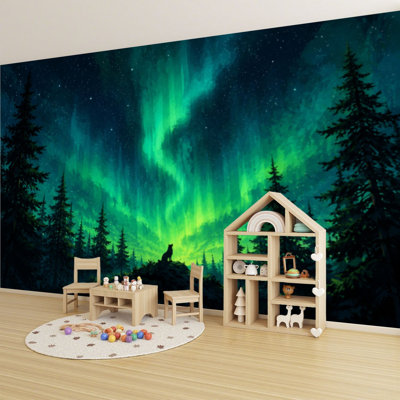 Papier peint mural autocollant style cowboy texan, immense désert et nuages ​​​​spectaculaires, décoration murale moderne pour chambre ou salon, 175 cm x 244 cm