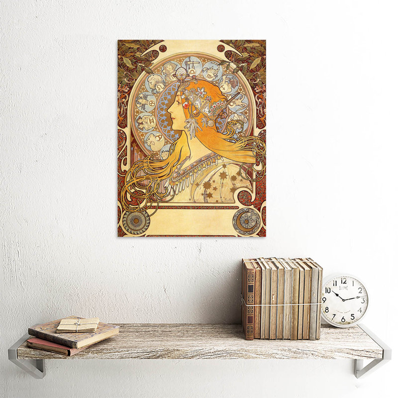 Alphonse Mucha Zodiac 1896 Old Master by Alphonse Mucha - No Frame Print