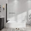 Porte de douche 180 pivotante noir mat, l 31 "à 32" x H 55 ", verre trempé nano 1/4" de 6 mm avec baignoire