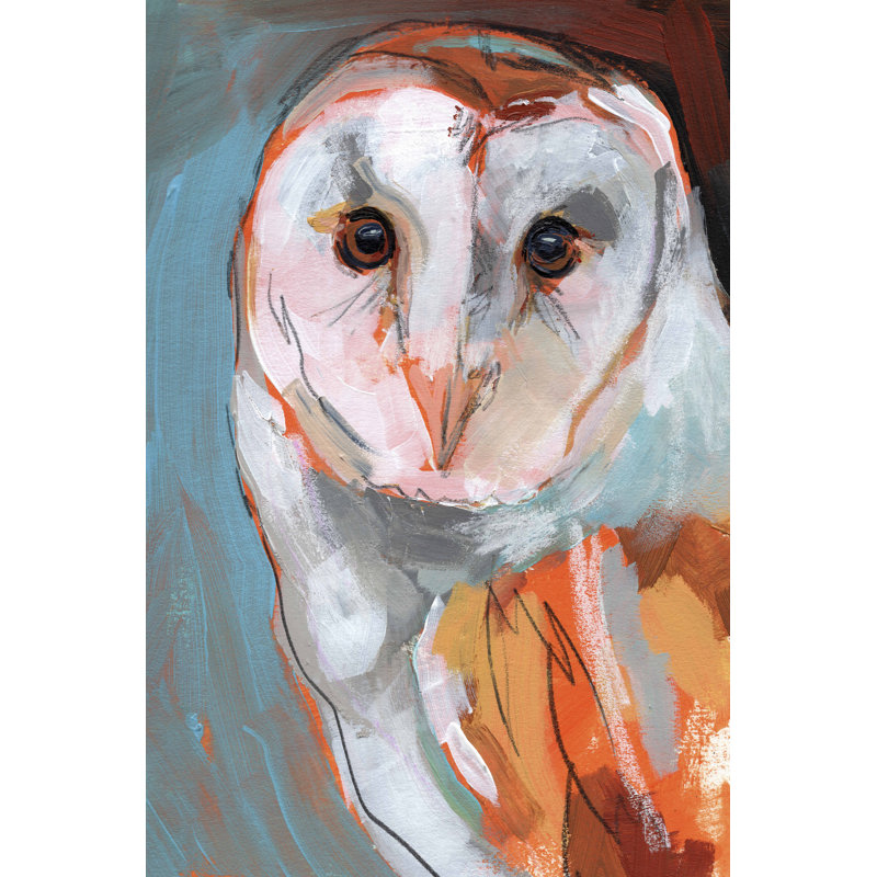 " Optic Owl II " by Jennifer Paxton Parker Painting Print, 48" H x 32" W