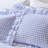 Full/Queen Comforter Featuring Double Ruffled , Soft Layered Look, Round Pillow, Breathable Fabric Bed , Pattern, Dual - Layer Ruffle, Microfiber