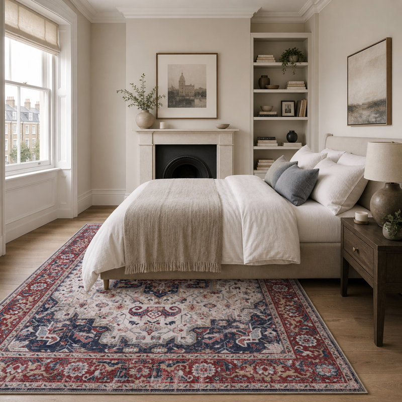 Vintage Look Cotton and Chenille Flatweave Area Rug, 60 x 100 cm