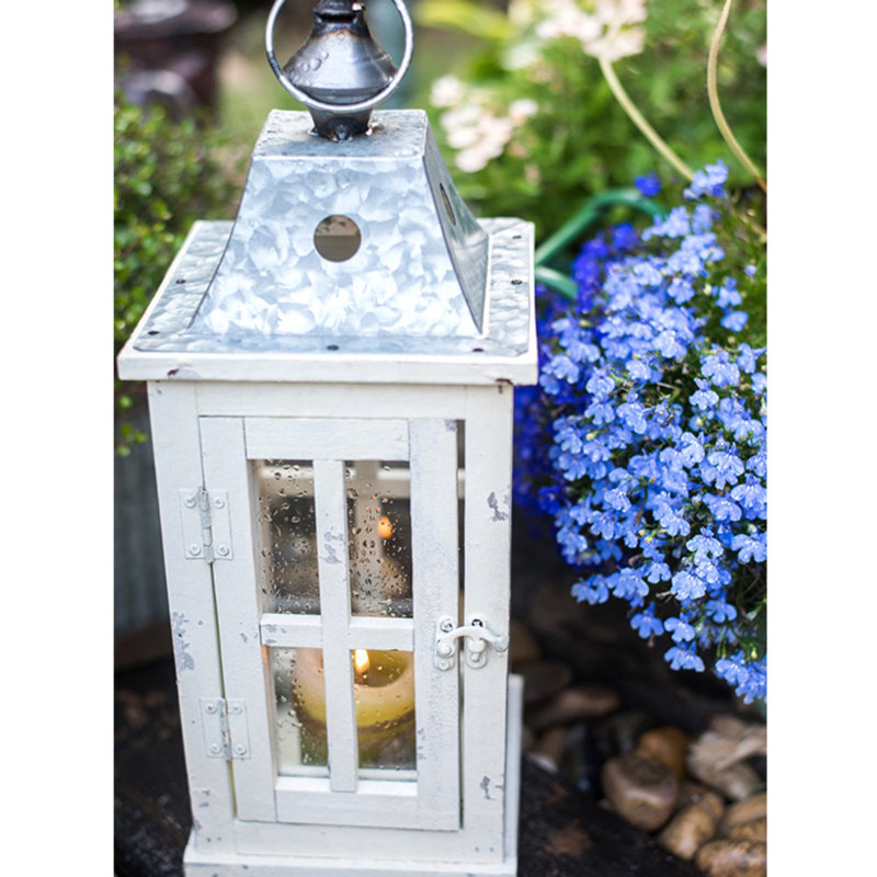 Grande lanterne House Candle, H 19,7 po x l 6,7 po x P 6,7 po