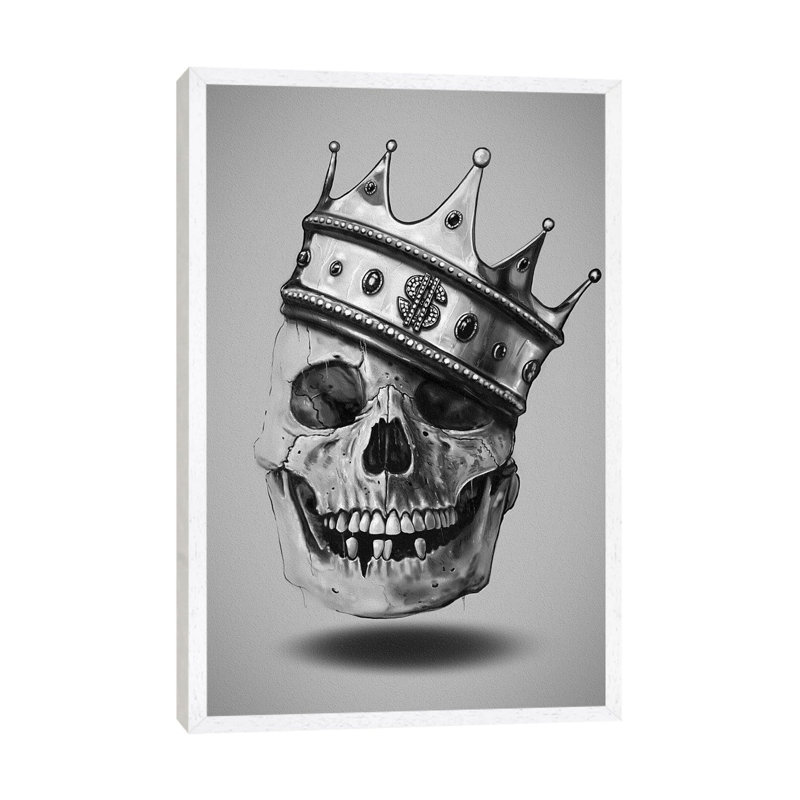 Hustler 1 Piece Wall Art on Canvas, 66.04cm H x 45.72cm W x 3.81cm D, White Framed