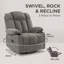 Fauteuil inclinable compact en chenille avec base pivotante et porte-gobelets-201167319