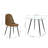 Kornephoros 2 - Person Glass Top Four Leg Dining Set-427571993