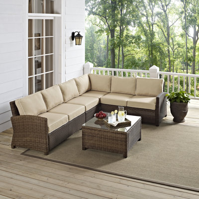 Ensemble de conversation modulaire avec coussins Leandra