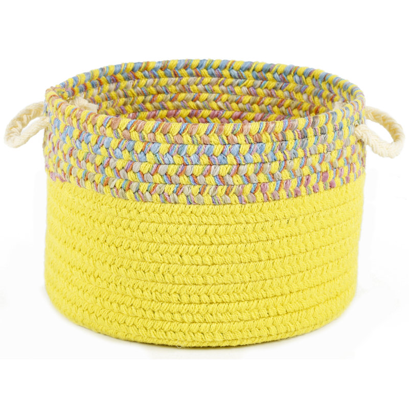 Panier Pavel, H 18 po x l 12 po x P 12 po, Jaune