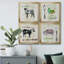 Golden Cuisine Sheep - Ensemble de 4 peintures sur toile encadrées-60148732-60148734