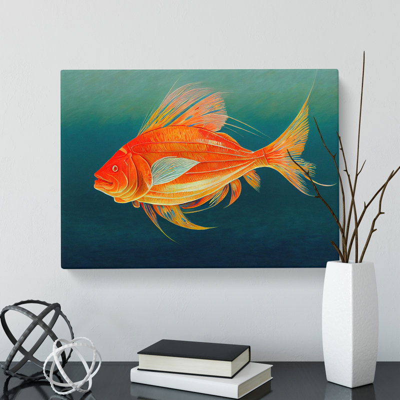 Fish Portrait Vol.4 - Wrapped Canvas, 35cm H x 50cm W x 3cm D