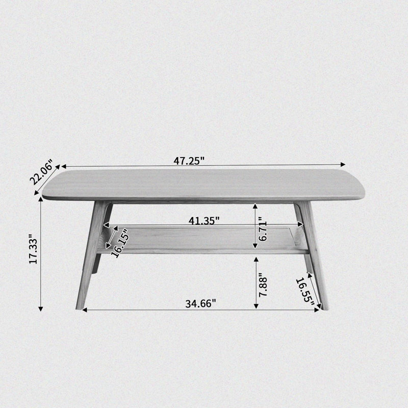 Janeicia Solid Wood Single Coffee Table