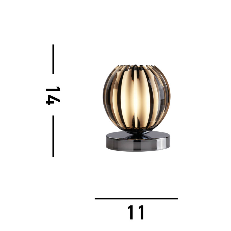 Bernardo Metal Table Lamp, Smoke