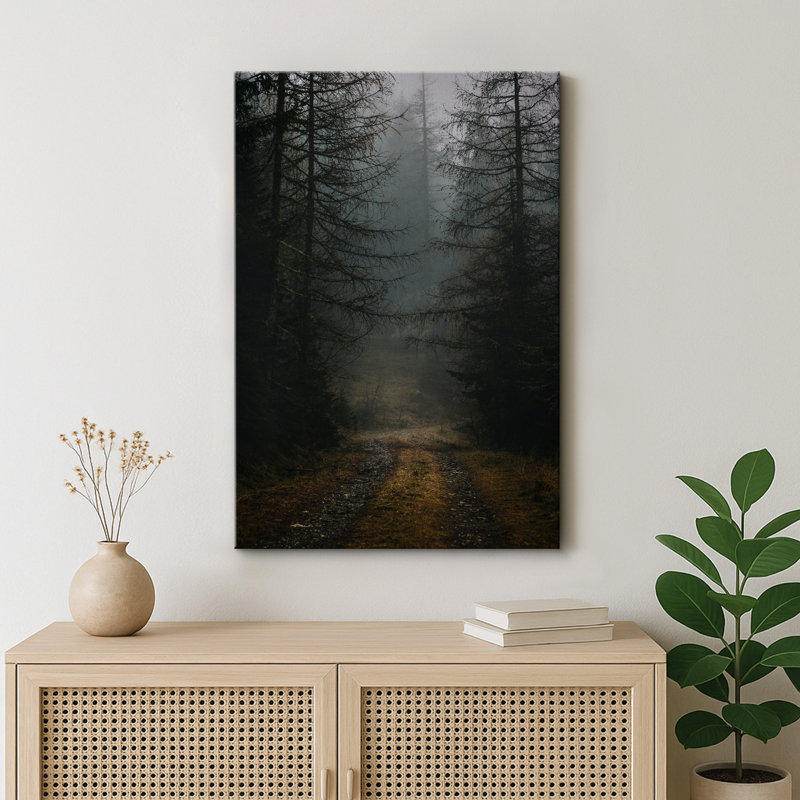 'Autumn Fall' Wall Art Print on Framed Canvas, Dark Forest, Toile tendue, H 24 po x l 16 po, Sans cadre