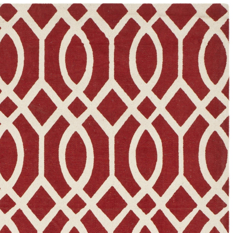 Nolan Hand Loomed Cotton Geometric Rug, Square 5'