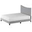Grand lit plateforme en tissu d’ameublement Linneman
