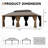22 Ft. W x 14 Ft. D Aluminum Hardtop Gazebo with Double Roof, Curtains & Mosquito Netting-129950209