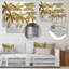 Golden Cream Palms Reunion III - reproduction d'art traditionnelle en métal, palmiers, art mural en métal-1625137921