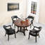 Chaise de poker avec accoudoirs pivotants capitonnés noir LUMera Collection-2030762733-2030762704