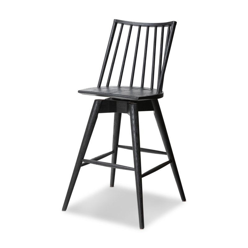 Lewis Swivel Solid Wood Stool, Bar Stool ( 29.29" Seat Height)