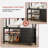 5-in-1 Entryway Bench Coat Rack with 12 Hooks and 3 Drawers-1099662721