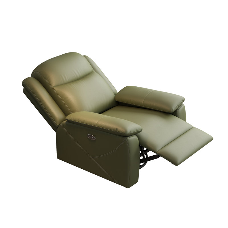 Fauteuil inclinable Green Power avec port de charge USB et base pivotante à 360 °, revêtement en cuir technique