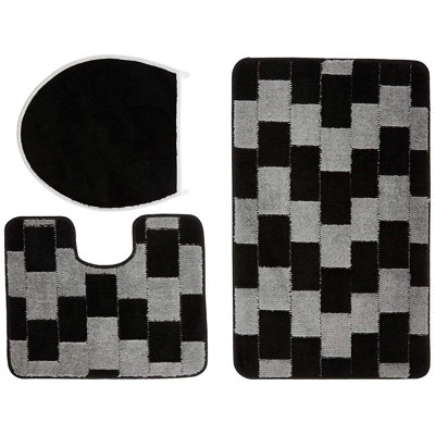 Ensemble de tapis de bain 3 pièces Perlas