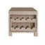 Solid Wood Floor Wine Bottle Rack in White