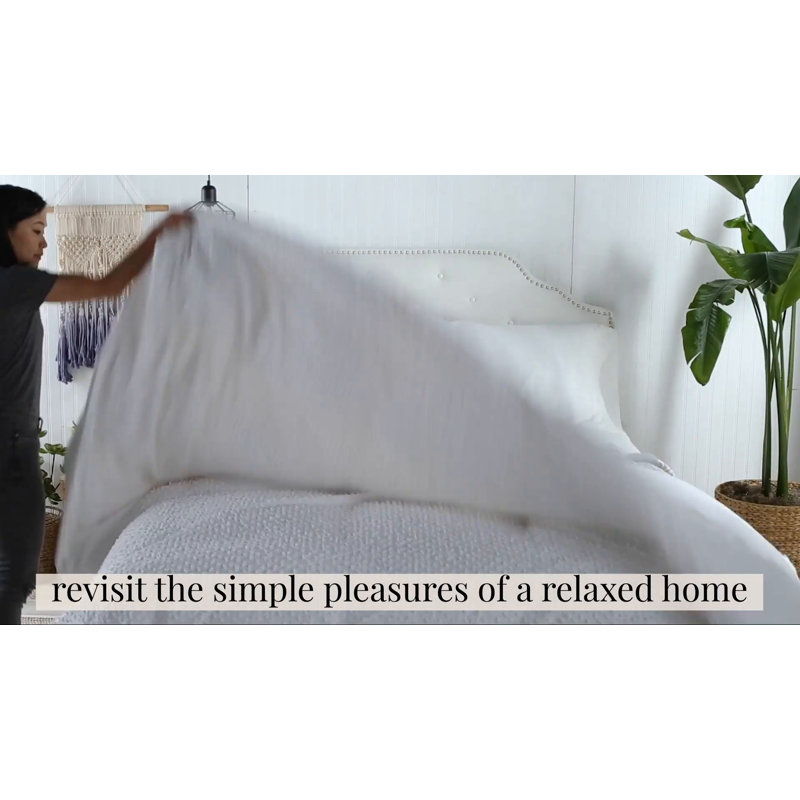 Blush Fringe Lumbar Pillow with Down Alternative Fill