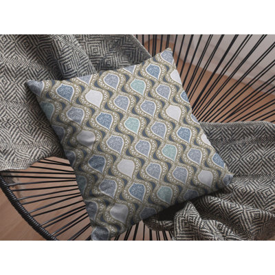Floral Broadcloth Reversible Throw Pillow