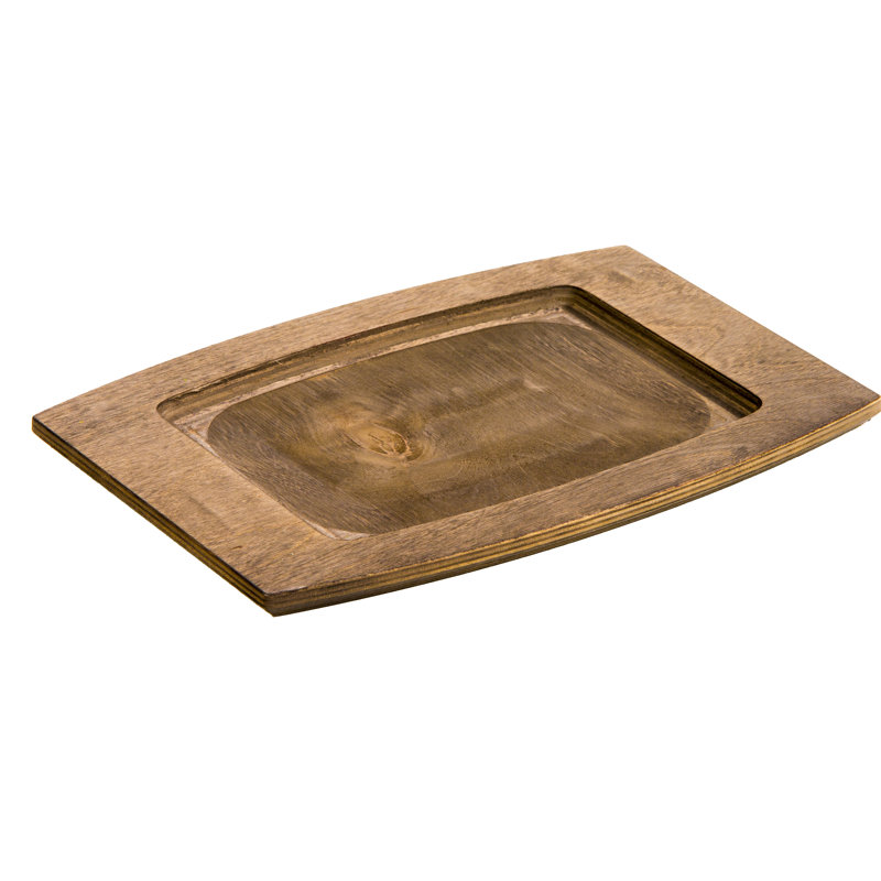 Sous-tapis rectangulaire en bois de noyer 11,5 x 7,75 pouces Lodge