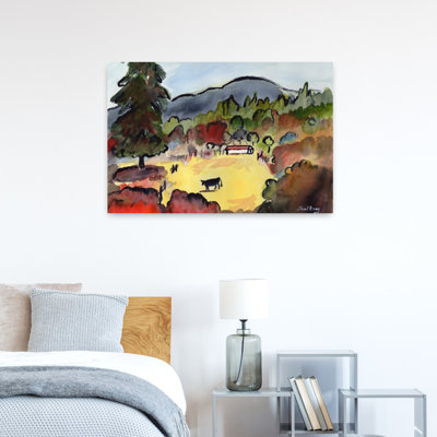 Contemporary Art Abstract Contemporary Architecture Landscape Wall Art 1 Piece Wrapped Canvas Wall Art