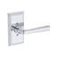 Kinsella Privacy Lever with Chamfered 5in Rose in Lifetime (PVD) Polished Brass-1232354328