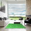 Tapis vert à motif floral-850114872