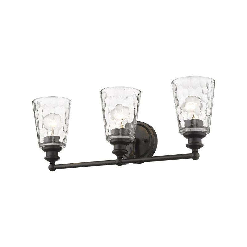 Éclairage de salle de bain à intensité variable 3 lumières Fantine, Bronze frotté à l'huile