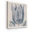 Indigo floral sur lin VI - reproduction encadrée de qualité supérieure - prêt à être accroché - impression encadrée sur papier-1607622978-1607652881-1607646674