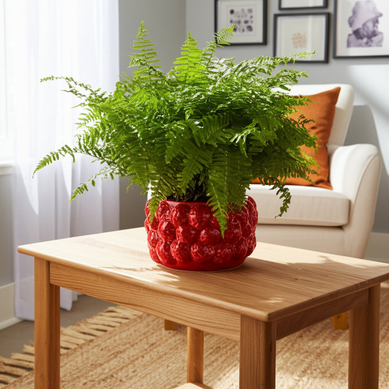 Pot de fleurs en céramique texturée en grès avec une conception sculptée en forme d'ampoule et un trou de drainage intégré pour une présentation intérieure / extérieure