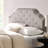 Grey Fabric Headboard For Bedroom - Queen & Full Sized With Contemporary Grace Button Diamond Stitch And Appealing Nailhead Accents Assembly Required Dazzling