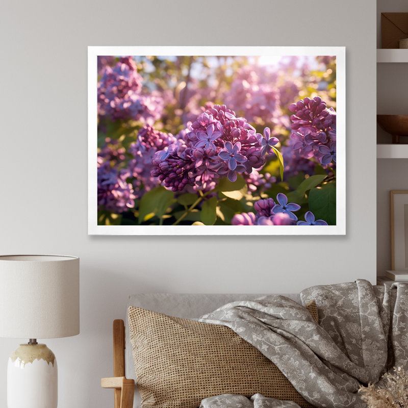 «Lilac mauve», impression sur toile, Cadre photo blanc, H 30 po x l 40 po x P 1,5 po