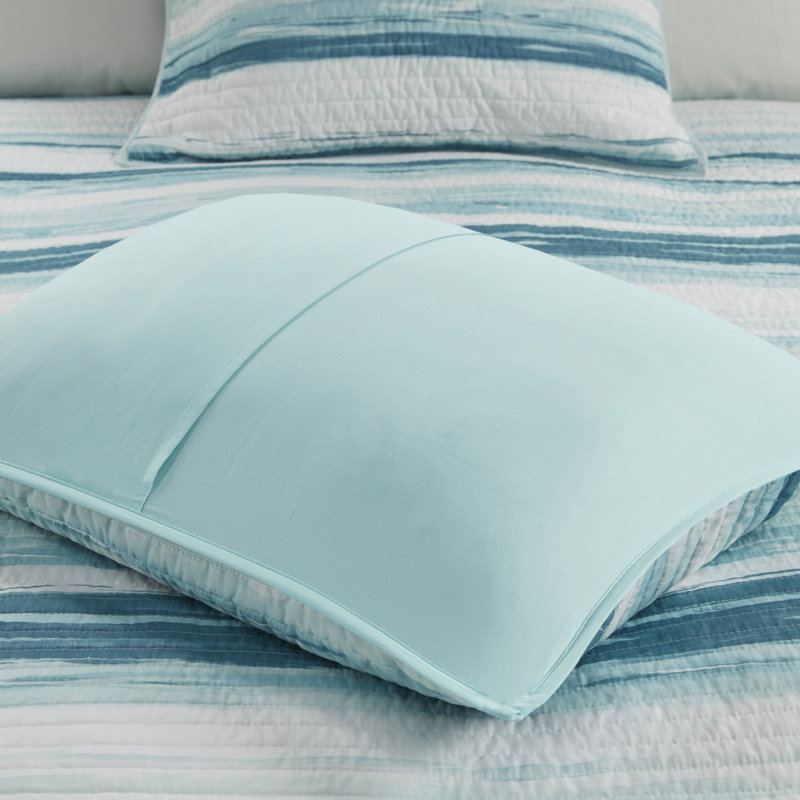 Ensemble de courtepointe confortable en coton avec motif côtier Aqua
