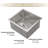 13" L x 15" W Undermount Bar Sink Bar Prep Sink 16 Gauge Stainless Steel Single Bowl Kitchen Sink