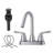 Centerset 2-handle Bathroom Faucet with Drain Assembly-104561462