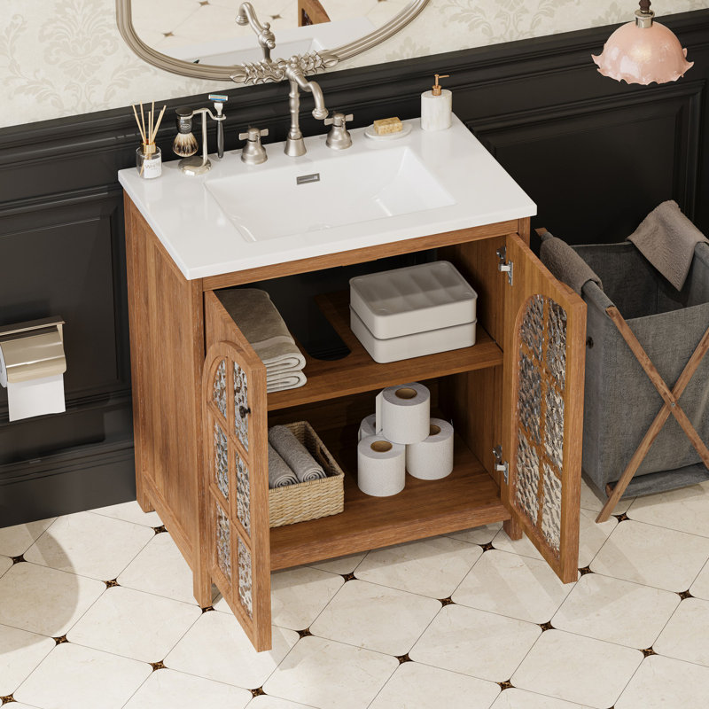 Meuble-lavabo Farmhouse, Naturel antique